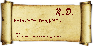 Maltár Damján névjegykártya